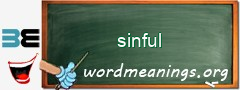 WordMeaning blackboard for sinful
